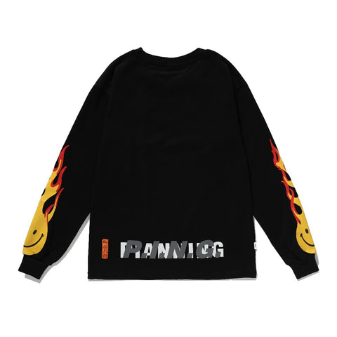 Flammendes Langarm-T-Shirt 