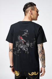 T-Shirt mit Stickerei „King of Monsters“ 