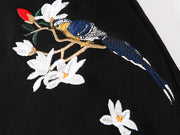 Flowers and Birds Embroidery Joggers