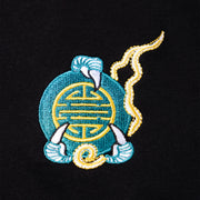 Flying Blue Dragon Embroidery Hoodie