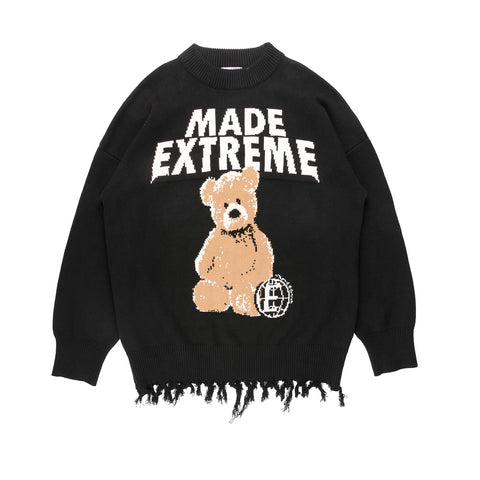 Extreme Teddy Bear Black Knit Sweater