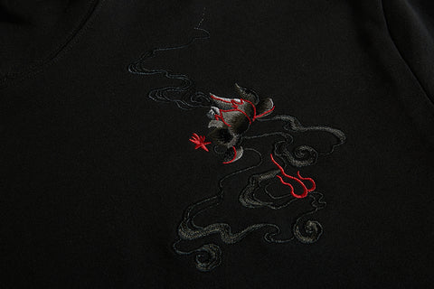Phoenix King Embroidery Hoodie