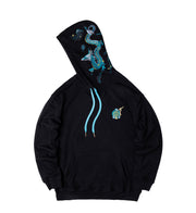 Flying Blue Dragon Embroidery Hoodie