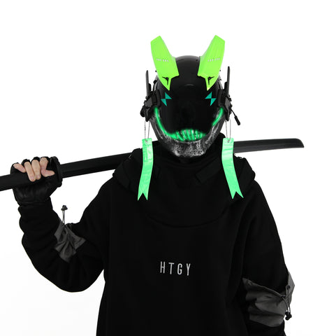 Green Skeleton Tech Mask