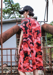 Patchwork-Camouflage-Kleid und Oversized-T-Shirt für Damen - Exertion Inc.