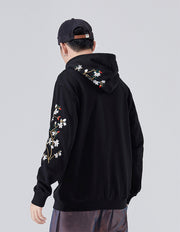 Flowers and Birds Embroidery Hoodie