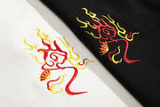 Kapuzenpullover mit Raging Phoenix-Stickerei 