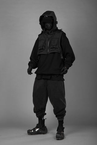 V3 Black Tech Guarded Hoodie with Vest