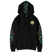 Emerald Dragon Embroidery Hoodie