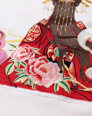 Kapuzenpullover mit Stickerei „Queen Himiko“ 