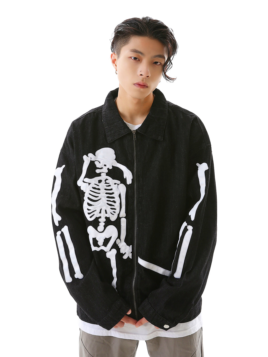 Crying Skeleton Denim Jacket – Niepce