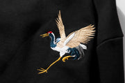 Flying Embroidery Cranes Crewneck