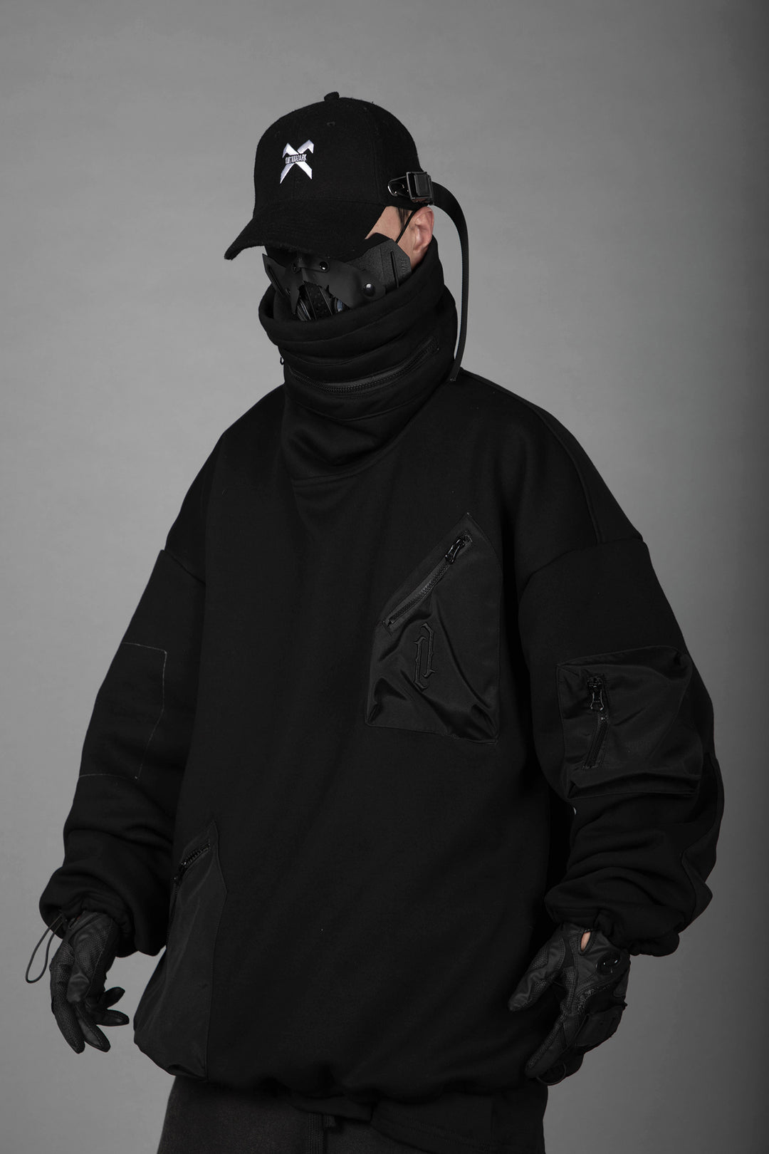 HiH33 Black Utility Hoodie – Niepce
