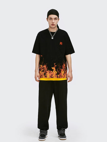 Camiseta Kanji en llamas
