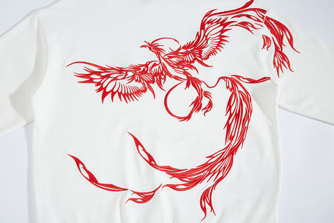 Flying Phoenix Embroidery Hoodie