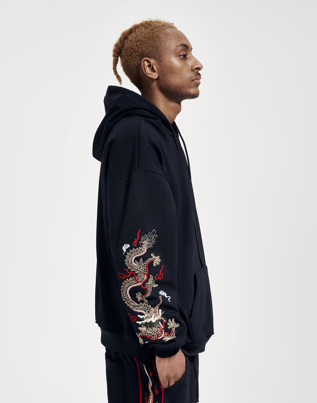 Sweat-shirt à Capuche Spiral Dragon's Cry Pour Homme - 100% Coton, Coupe Classique, Noir, Tailles S à XXL - 9