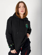Women's Emerald Tiger Embroidery Hoodie